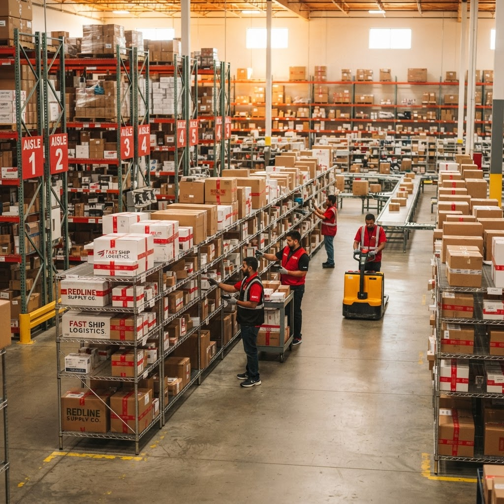 Inside the Allen's fulfillment center